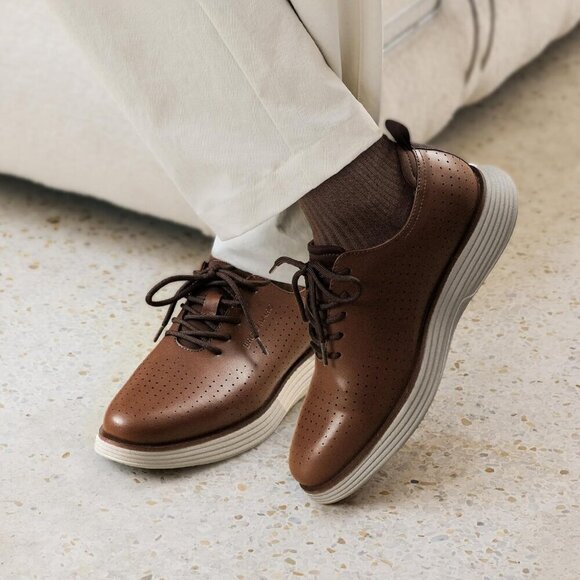 Bruno Marc Men\'s Faux Leather Brown\\White Fashion Sneakers Oxfords Casual Shoes main image 4